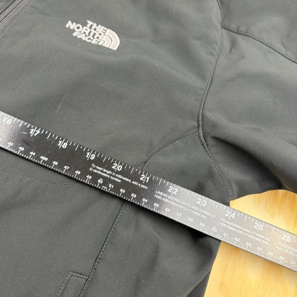 The North Face Mens Apex Softshell Jacket Black Toshiba XL Full Zip Fleece Lined